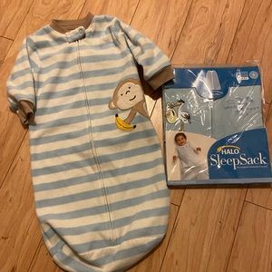 2 sleep sacks, halo and Carter’s, boy